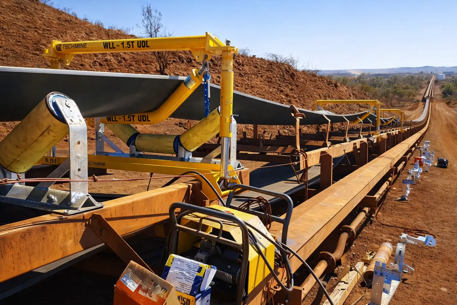 Techmine's Over-Trough Beam in action